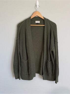 Universal Thread 100% Cotton Open-Front Knit Cardigan